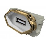 Modulo USB 2a - Novara Branco Gold